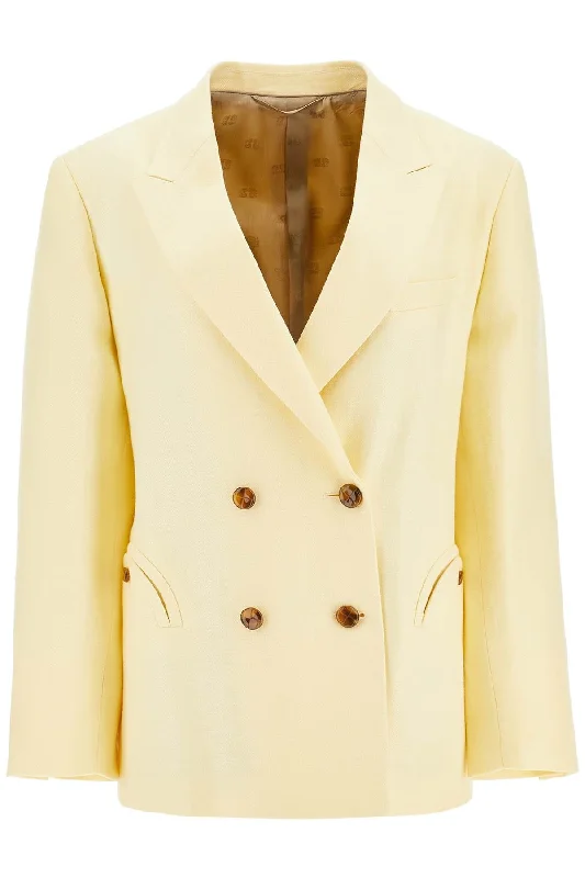 Blaze Milano Women's  yellow Linen Oversized Blazer