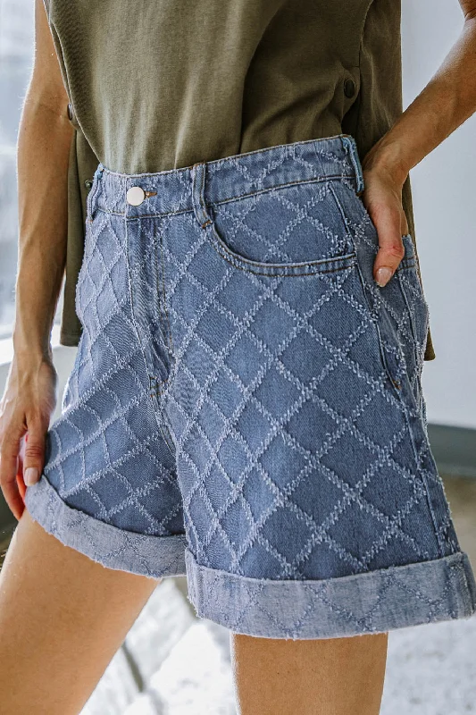 MEET ME THERE DENIM SHORT Dapper Women's Bow - adorned