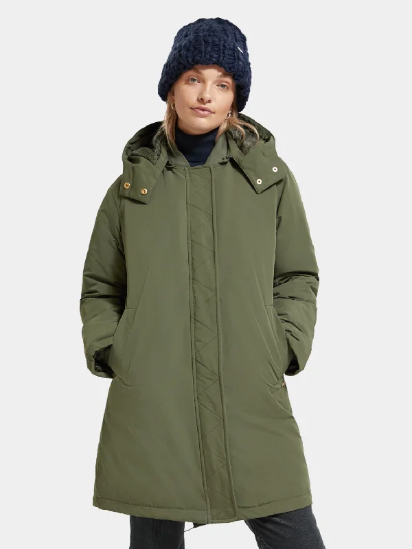 Water repellent mid-length parka Youthful Women's Anime - inspired