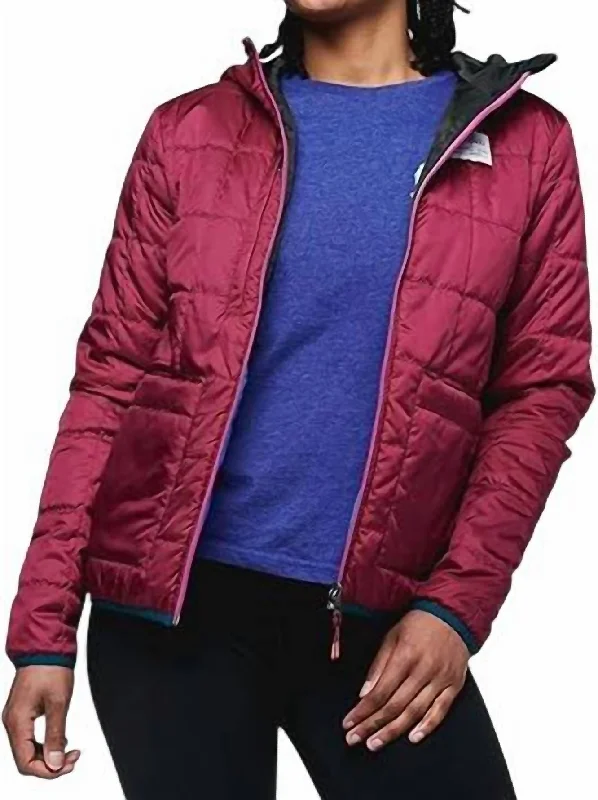 Teca Calido Hooded Jacket In Run Run Sharp Women's Italian