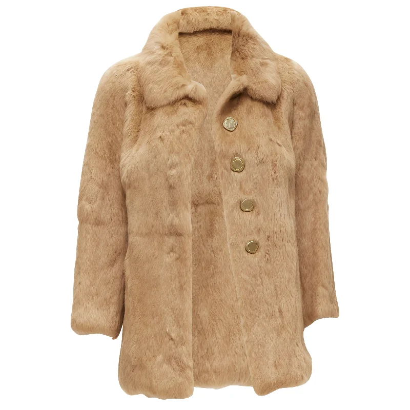 APC genuine fur buttons winter coat Business