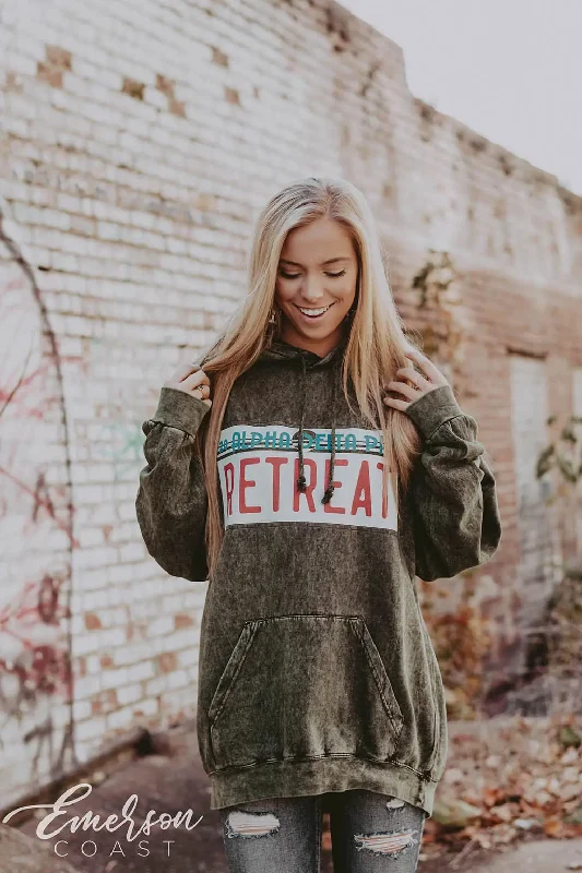 Alpha Delta Pi Sisterhood Retreat Mineral Wash Hoodie Refined Women's Velvet
