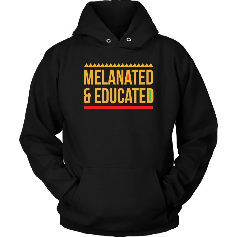 Melanated & Educated Hoodie Minimalist Women's Casual