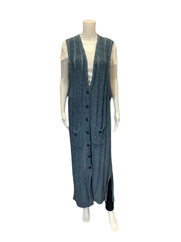 Sundance Women's Sweater Vest Blue Maxi Size: XL