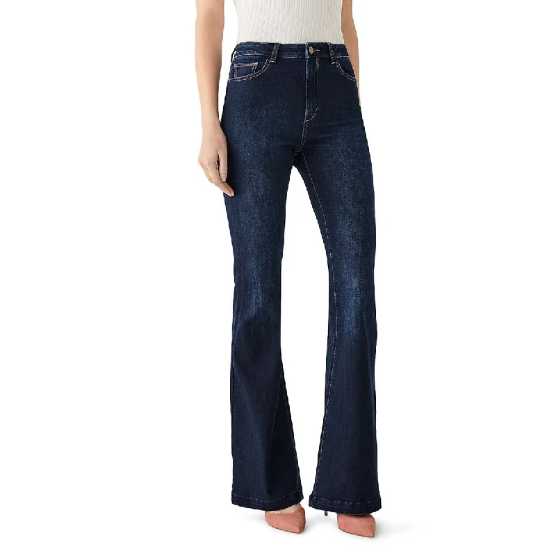Rachel Womens Denim High Rise Flare Jeans Feminine Women's Soft 
