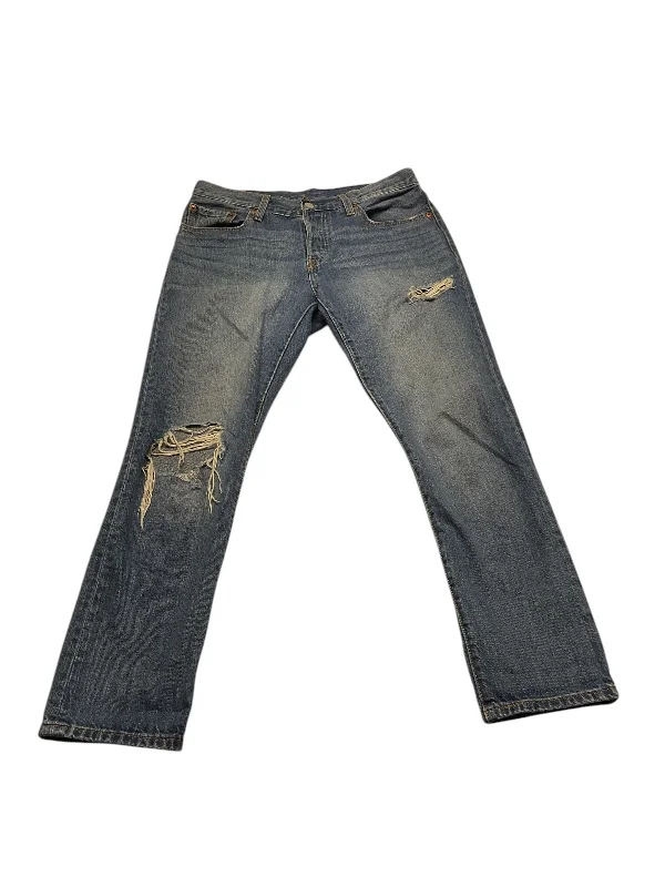 Jeans Boyfriend By Levis In Blue Denim, Size: 4 Dapper Women's 1920S