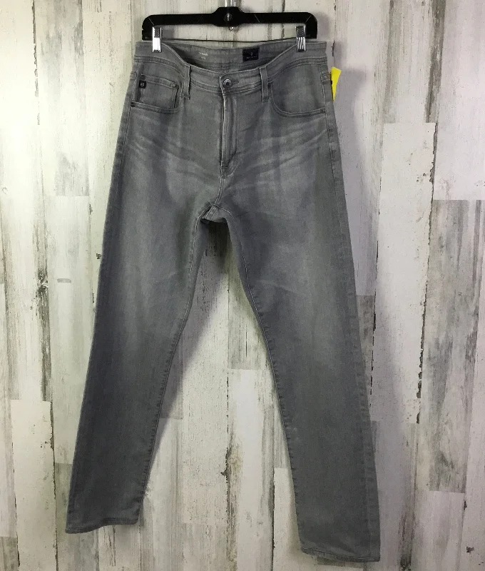 Jeans Straight By Adriano Goldschmied In Grey Denim, Size: 14 Sporty Women's Tennis