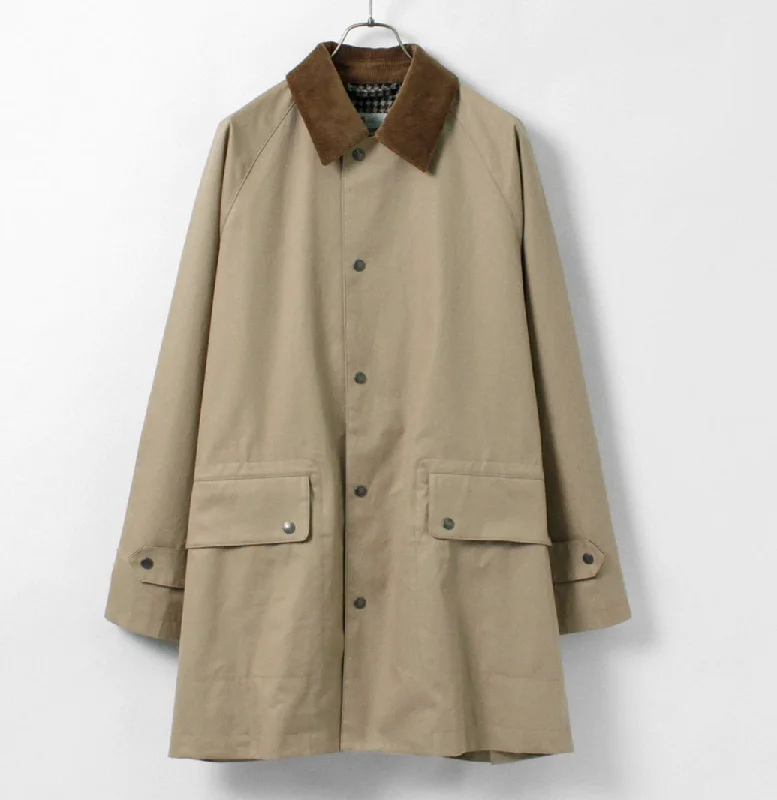 传统的气象服 /高密度织物灯芯绒套衣外套 Sleek Women's 