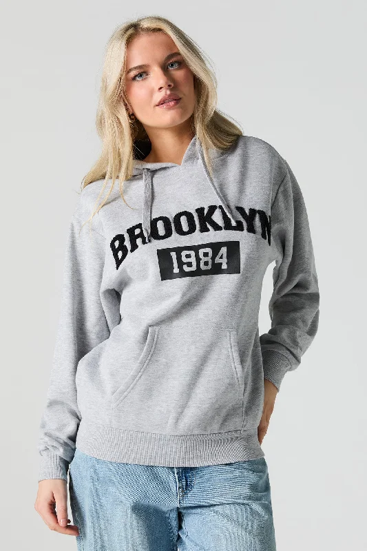 Brooklyn Chenille Embroidered Fleece Hoodie