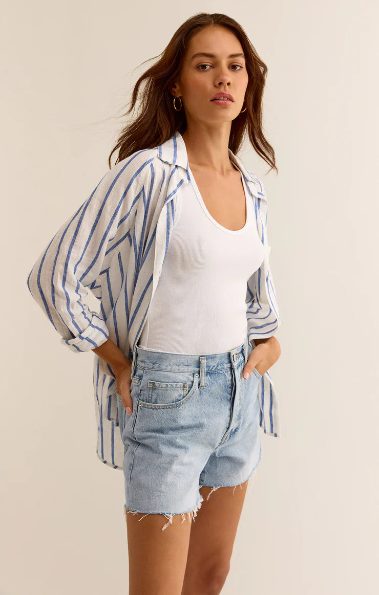 Everyday Hi-Rise Denim Short Dapper Women's 1920S