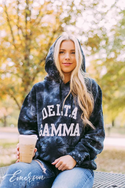 Delta Gamma Classic Tie Dye PR Hoodie Sporty Women's Athleisure 