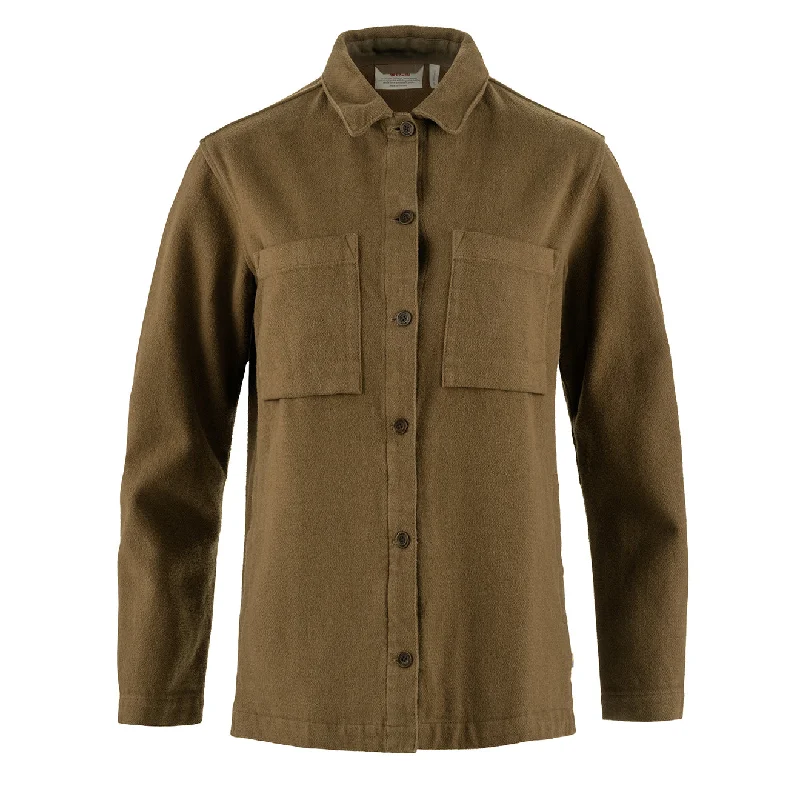 Fjallraven Womens Singi Flannel Overshirt Wood Brown Bohemian Women's Free