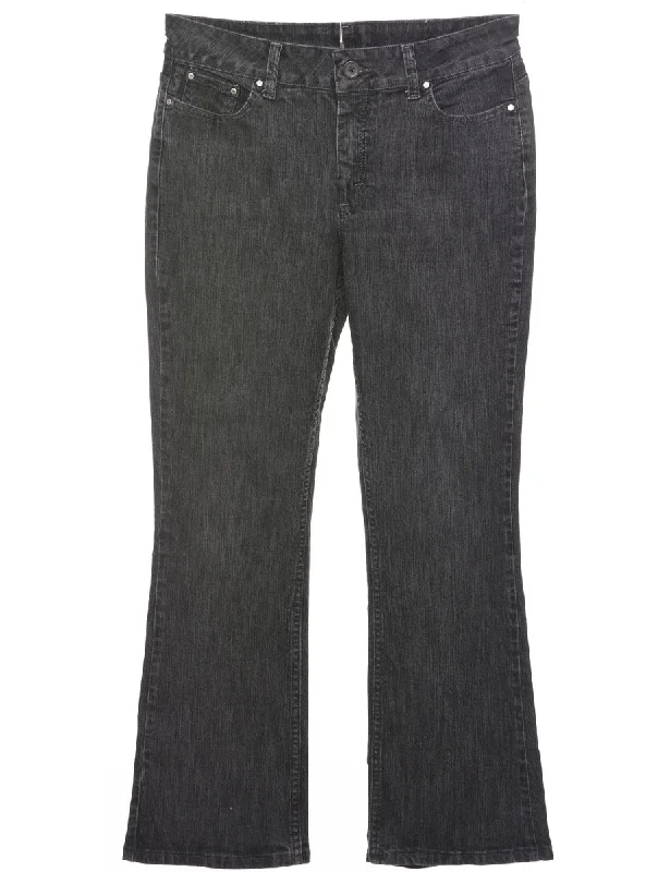 Low Rise Flared Jeans - W33 L30 Tough Women's Military - inspired