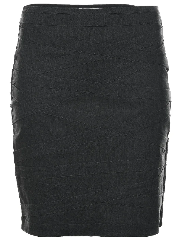 Pencil Shape Midi Skirt - XS Laid - back Women's Style