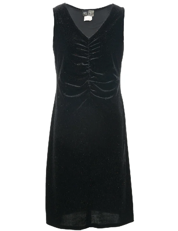 Metallic Pattern Evening Dress - M Laid - back Women's Style