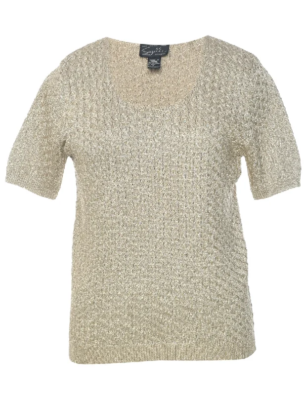 Lurex Thread Pattern Jumper - S Women