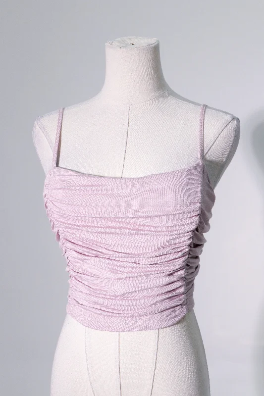 Stretch lavender Crop top 48 Classic Women's Tweed