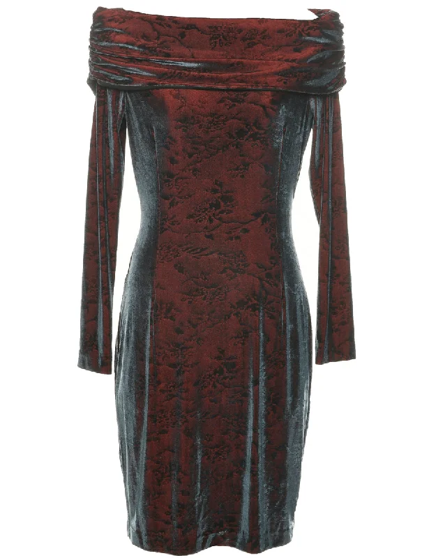 Velvet Evening Dress - M Edgy Women's Punk