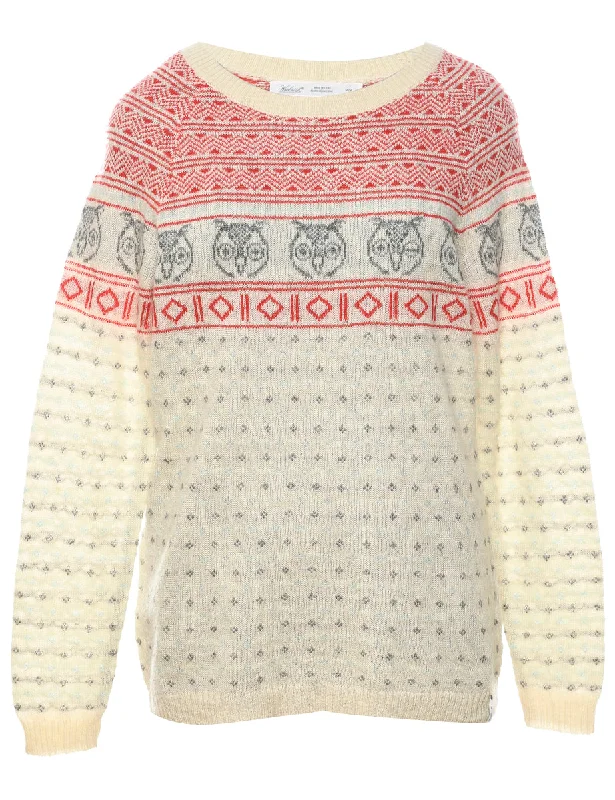 Woolrich Nordic Jumper - M Earthy Women's 