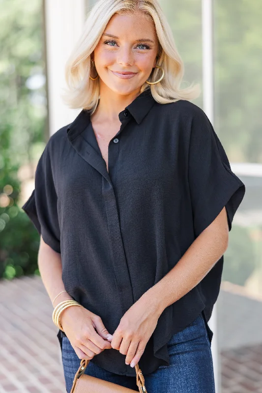 Think It Through Black Top Streetwear Style for 