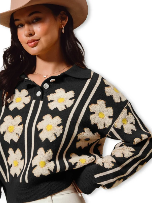 So Me Floral Stripe Polo Country