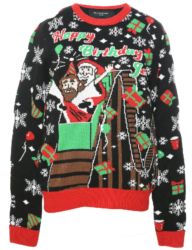 Santa Claus Christmas Jumper - M Country