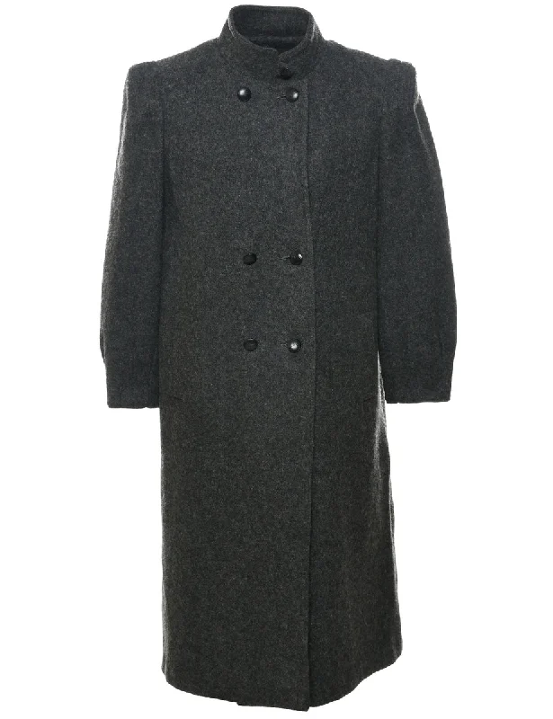 Double Breasted Wool Coat - M Sporty Women's Tennis