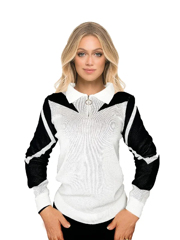 So Sweet Zebra Zipper Polo performance