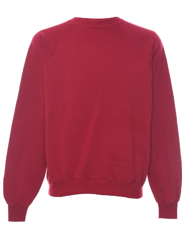Maroon Plain Sweatshirt - L Cool Women's Skate