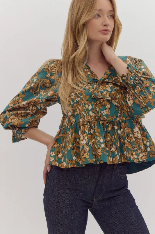 Fall Floral Top Street