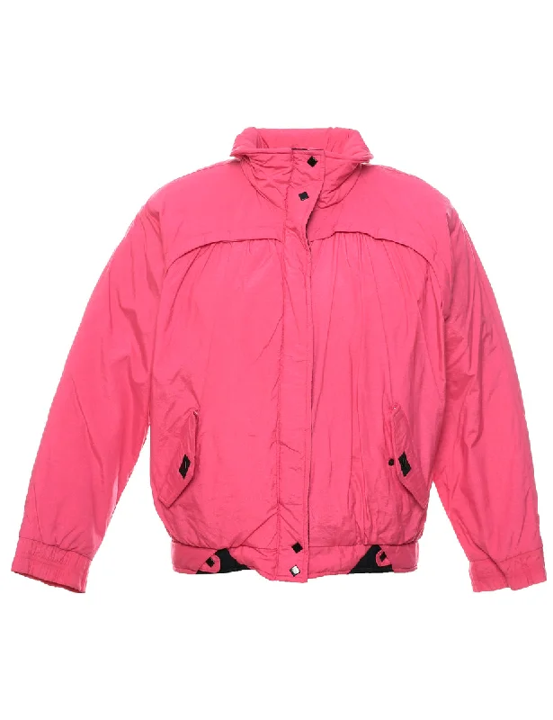 Pink Ski Jacket - M Monochromatic All - in - one
