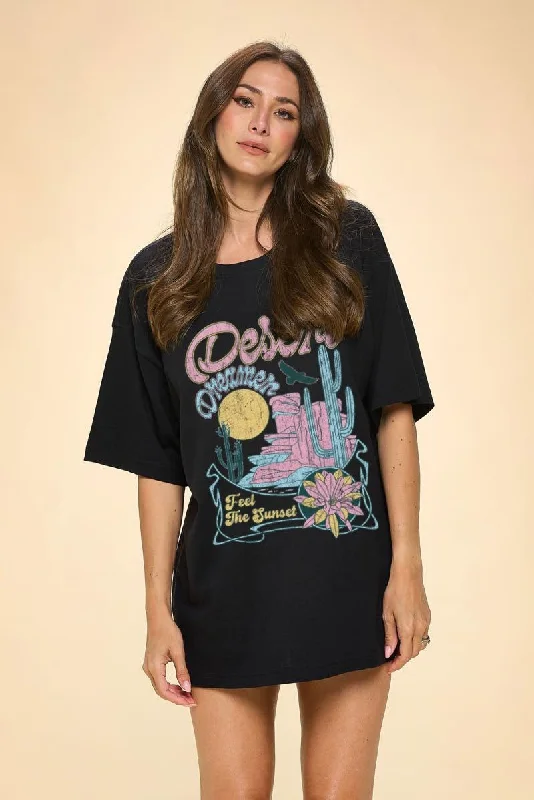Desert Dreamer Graphic Tee Minimalist Women's Casual
