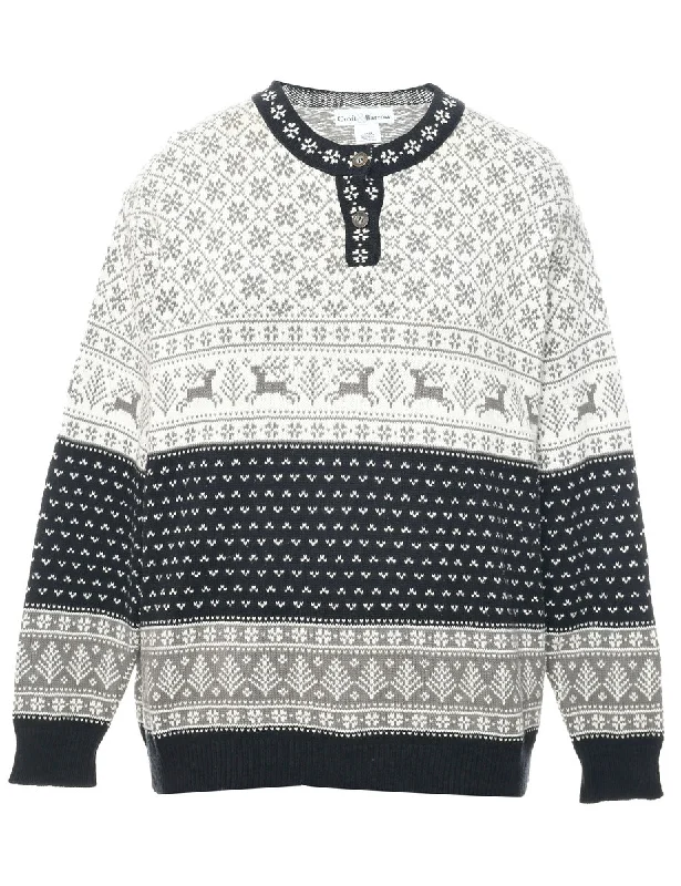 Nordic Grey Jumper - L Refined Women's Classic 