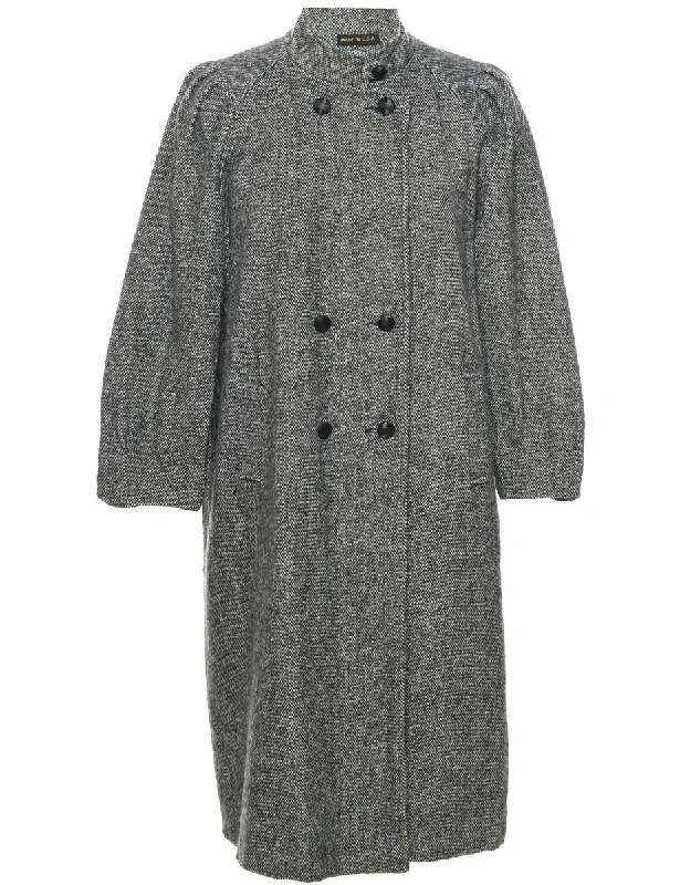 Double Breasted Wool Coat - M Trendy Women's 