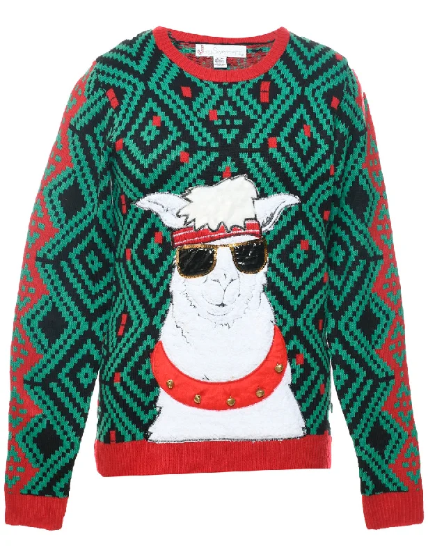 Animal Design Christmas Jumper - S Street