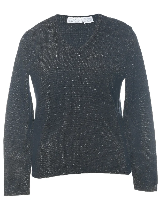 Lurex Thread Pattern Jumper - M Disco