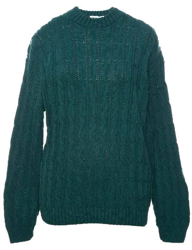 Cable Knit Jumper - L Traditional Women's 