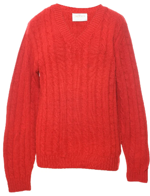 Jantzen Cable Knit Jumper - L Relaxed Women's 