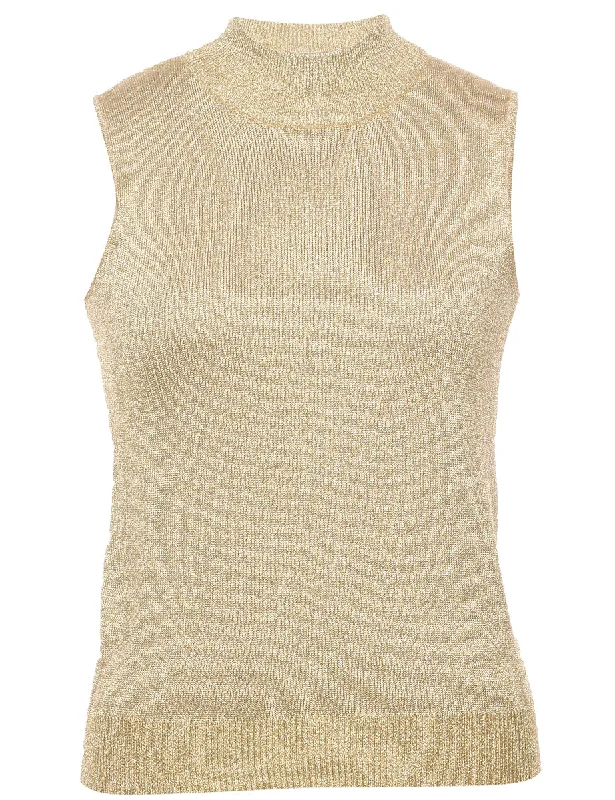 Lurex Thread Pattern Vest - S Youthful Women's Anime - inspired
