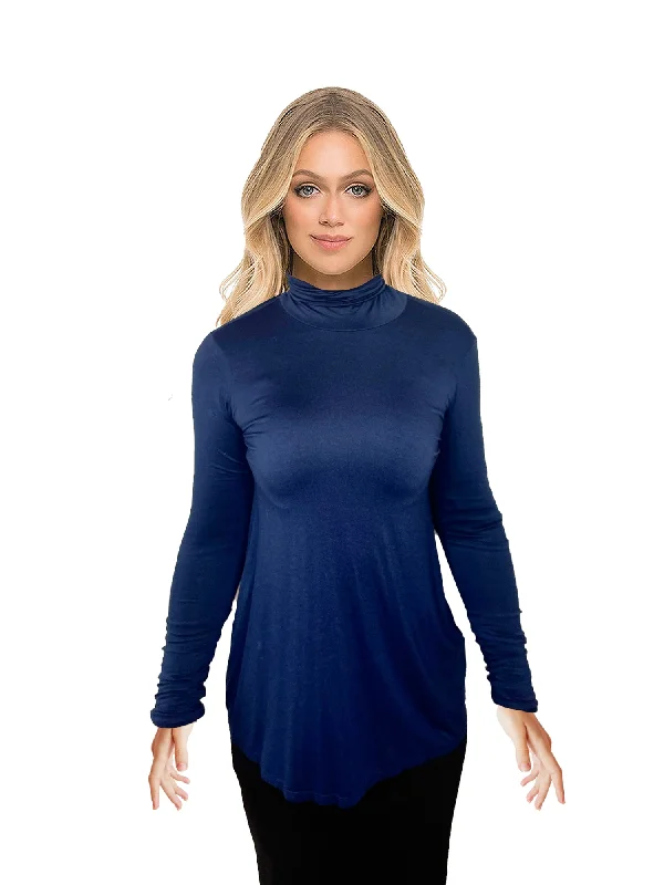 Three Dots Turtleneck Top Tough Women's Military - inspired