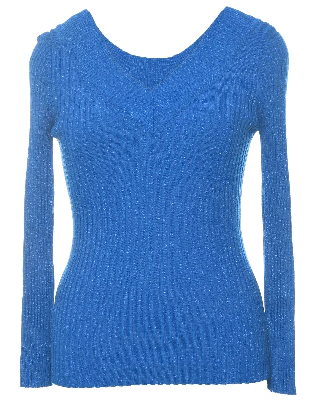 Lurex Thread Pattern Jumper - S Sharp Women's Italian