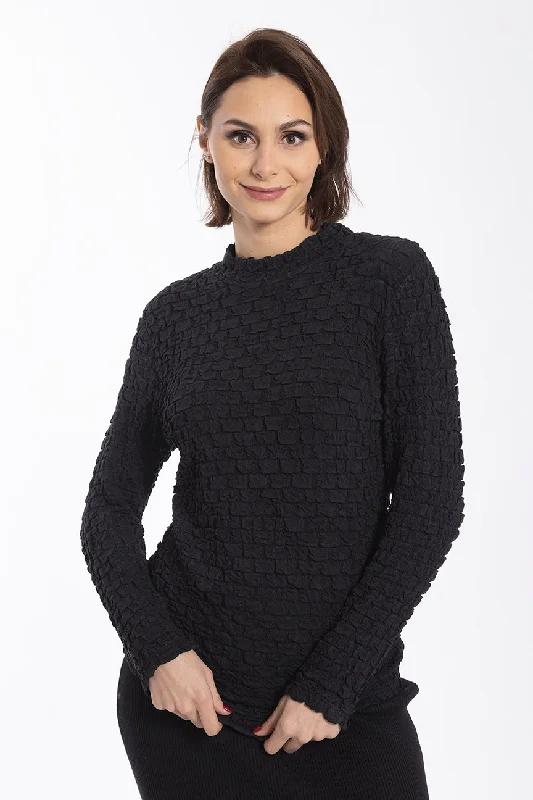 Static Textured Bubble Top Earthy Women's 