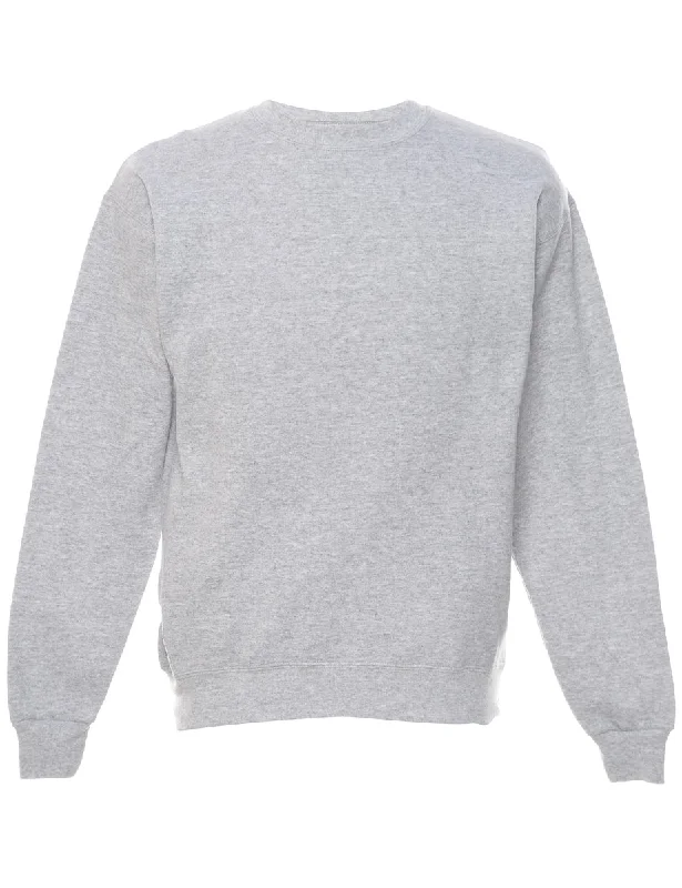 Marl Grey Plain Sweatshirt - S Vacation