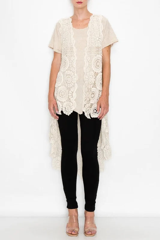 Turn Heads Crochet Vest Artistic Women's Hand - painted