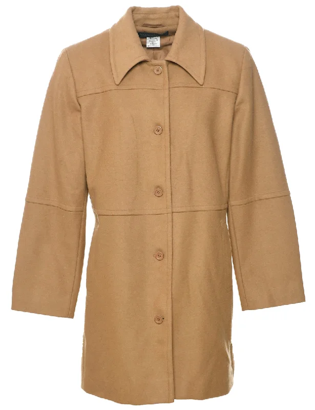 Single Breasted Wool Coat - L Sophisticated Women's Tailored