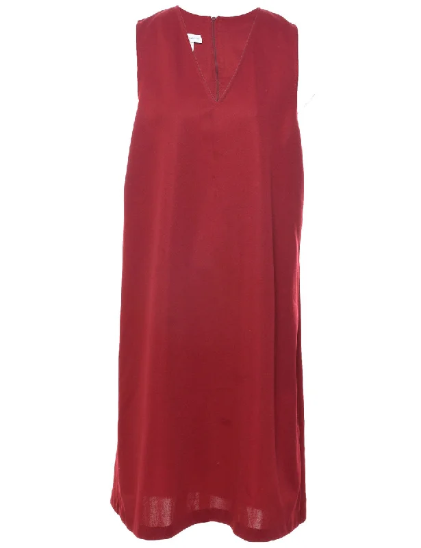 Maroon Dress - L Preppy Women's College