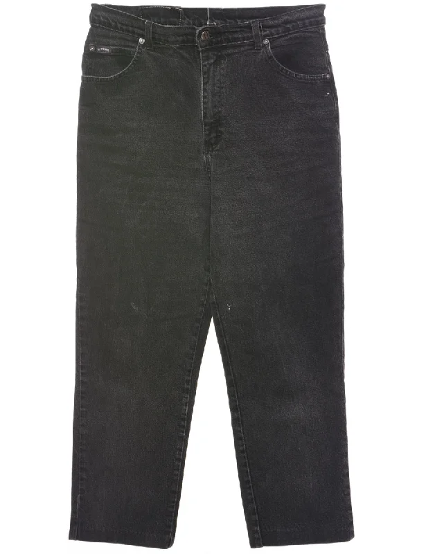Black Tapered Jeans - W31 L24 Athletic Women's High - 