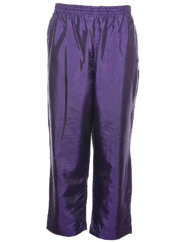 Nylon Track Pants - W30 L26 Monochromatic Office Style