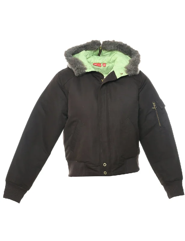 Puma Hooded Ski Jacket - S Cozy Women's Sherpa - lined