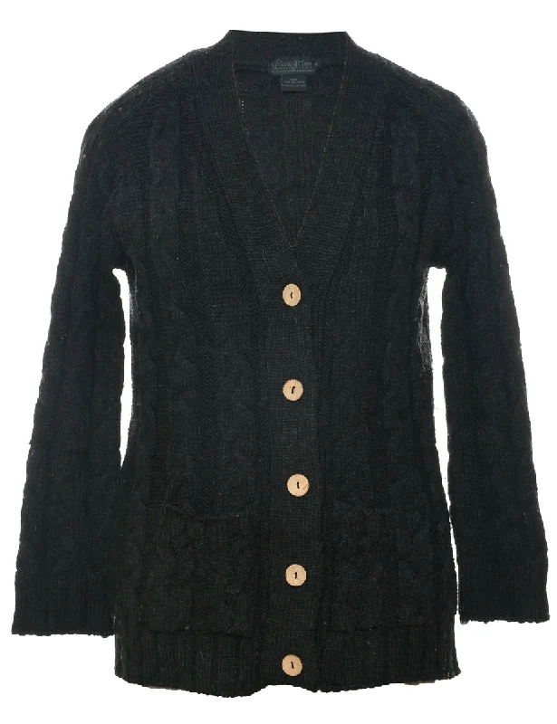 Wool Cable Knit Cardigan - M Modern Women's 
